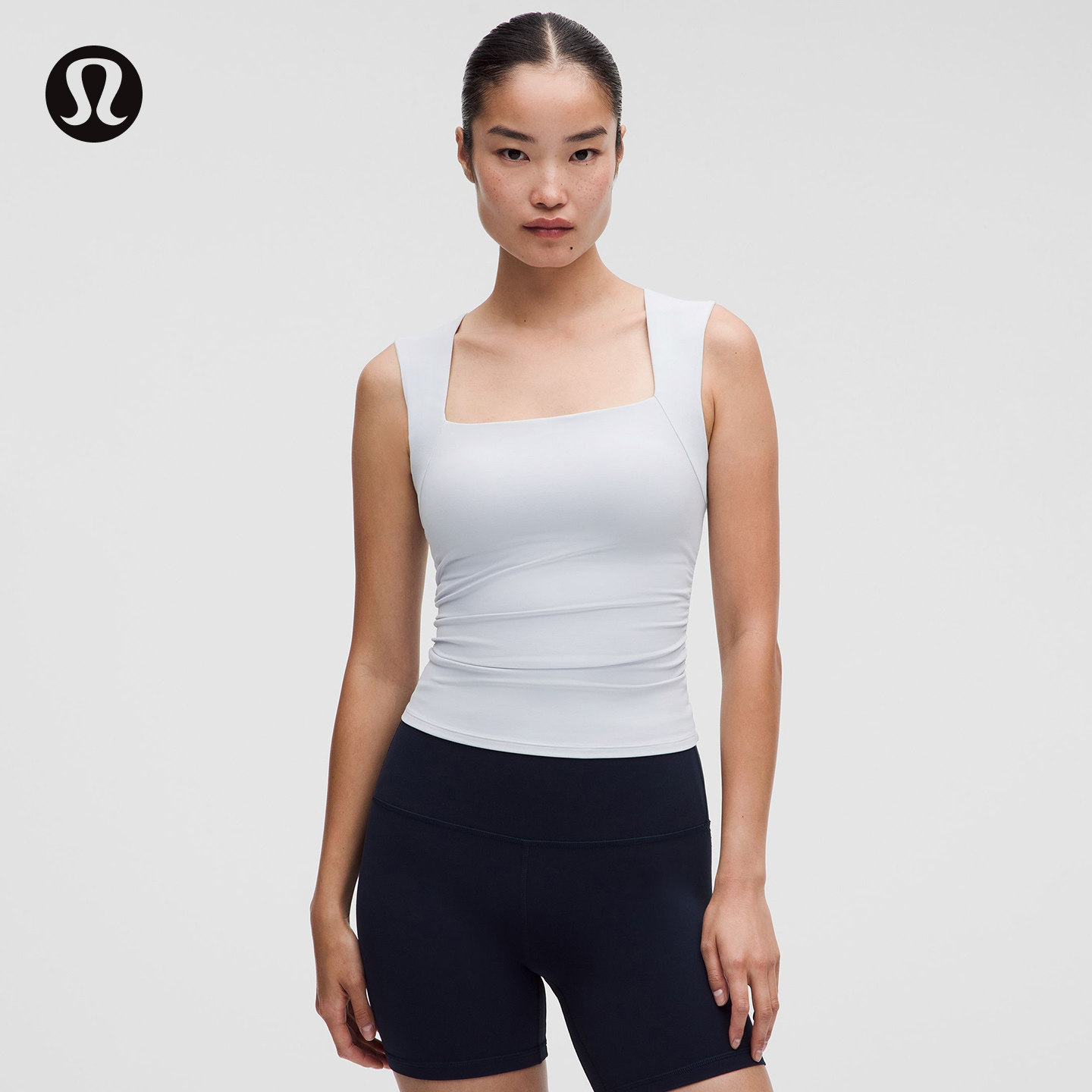 Nulu™ 女士方领收褶背心丨lululemon丨LW1FL4S - 实物图