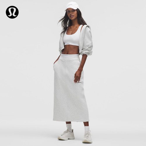 Loungeful 女士高腰中长半身裙*拉绒丨lululemon丨LW8AR8S