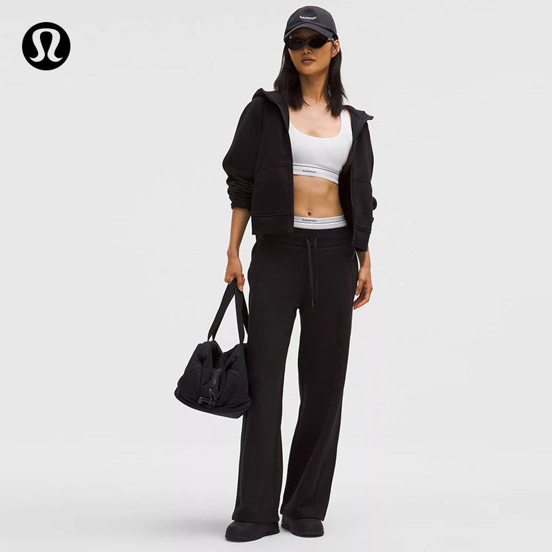 Scuba 女士中腰阔腿运动裤*拉绒*亚洲版型丨lululemon丨LW5GYQA