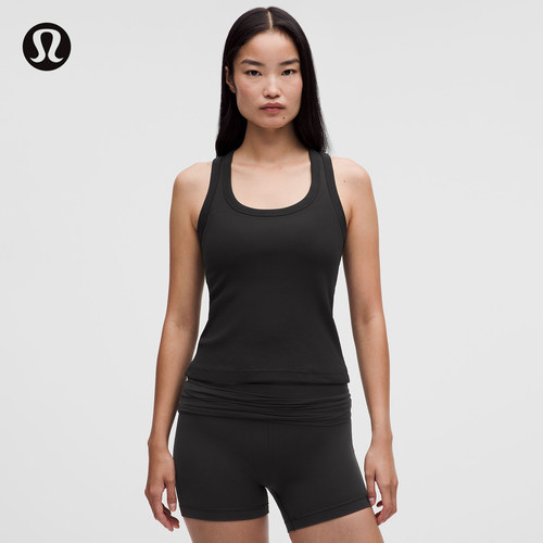 Little 女士低圆领背心 *棉混纺罗纹丨lululemon丨LW1GEYS
