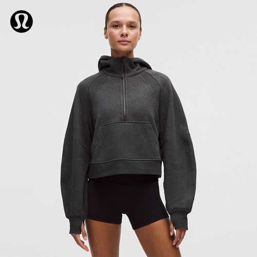 Scuba 女士超宽松款半拉链连帽衫*拉绒丨lululemon丨LW3HTPS