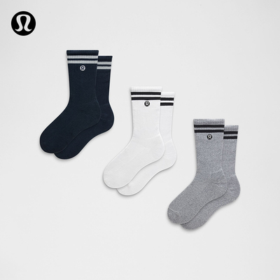 Daily Essential 中筒袜 *3 双装丨lululemon丨LU9CL9S