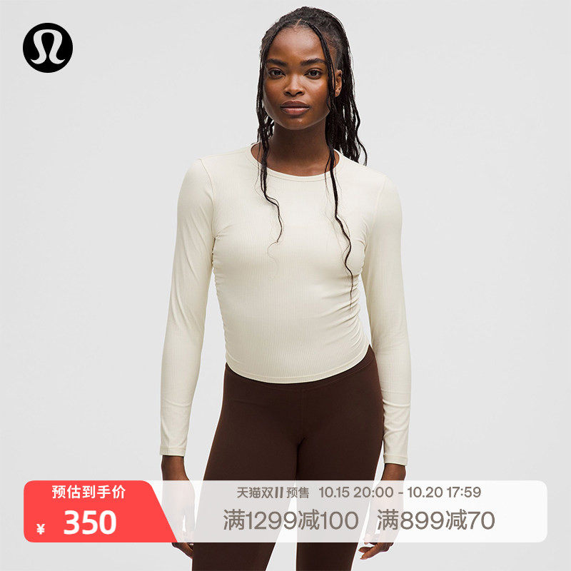 All It Takes女士运动T恤*罗纹Nulu™ 芯吸丨lululemon丨LW3GK5S