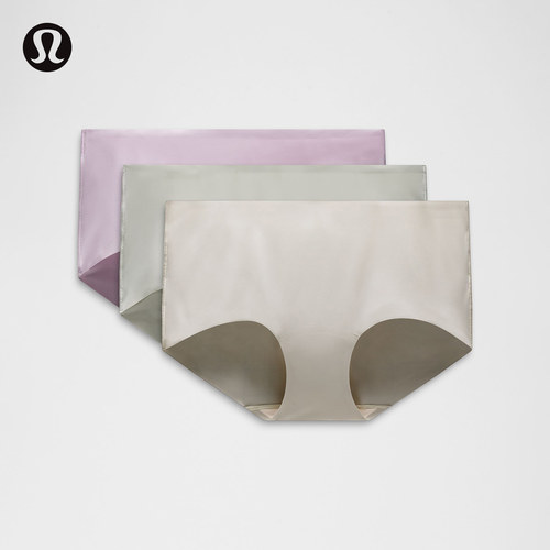 InvisiWear女士中腰平角内裤*3条装速干芯吸丨lululemon丨LW9DC6S