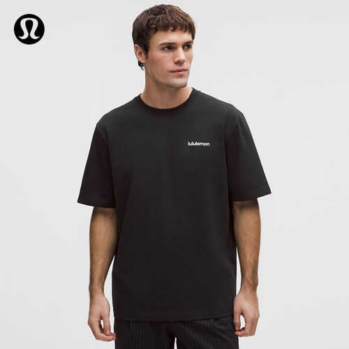 Heavyweight男士针织短袖T恤 *文字徽标速干丨lululemon丨LM3GDCS
