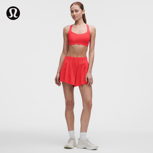 Seersucker WovenAir 女士高腰褶饰短裤 3.5丨lululemon丨LW7DT7S