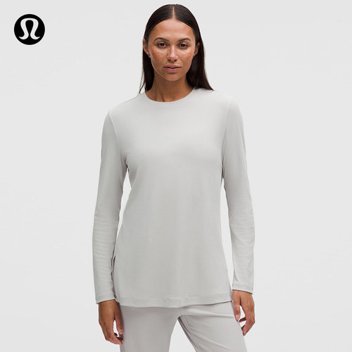 Ribbed Drapey Softstreme女士罗纹长袖上衣丨lululemon丨LW3JJJS