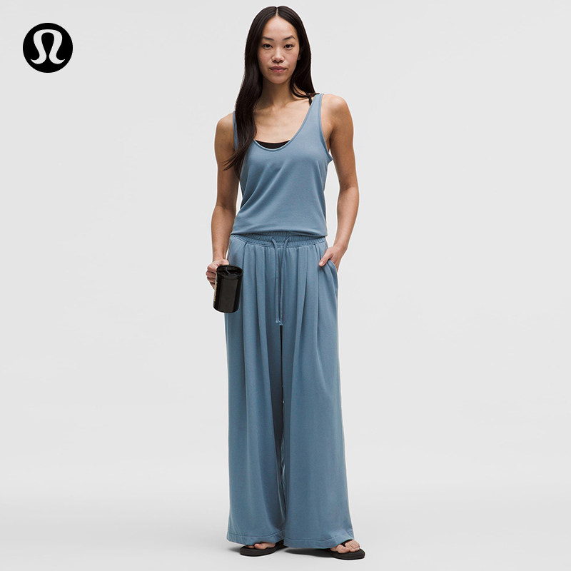 BeCalm 女士高腰褶饰加宽阔腿裤*亚洲版型丨lululemon丨LW5JMTA图片