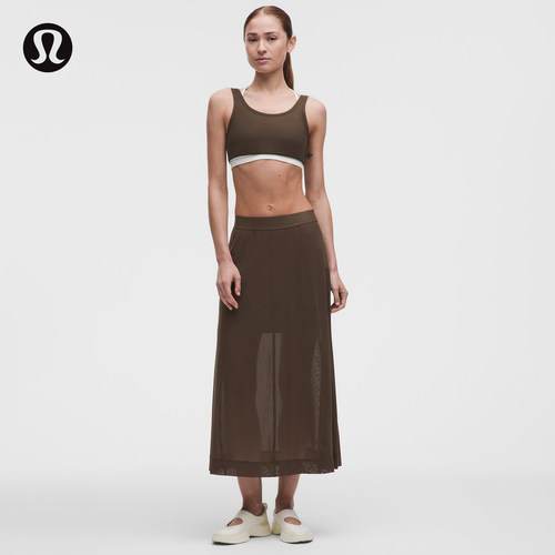 Stretch Mesh 女士弹力网面中长半身裙丨lululemon丨LW8ASNS