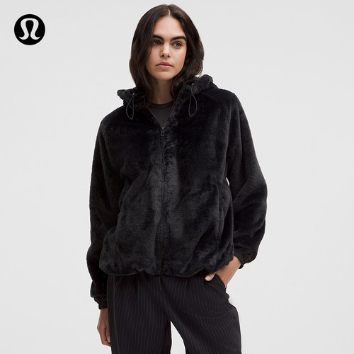 Faux Fur 女士仿毛皮款拉链连帽外套*拉绒丨lululemon丨LW3JKNS