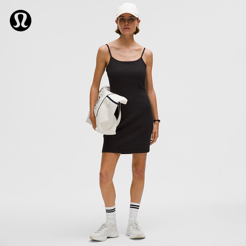 Ribbed 女士莫代尔棉混纺背部大 U 领连衣裙丨lululemon丨LW1FC1S