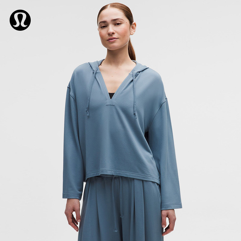 BeCalm 女士 V 领连帽衫丨lululemon丨LW3LK4S图片