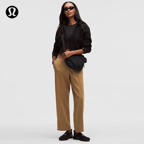 Brushed Twill 女士斜纹拉绒中腰直筒长裤丨lululemon丨LW5HNGS