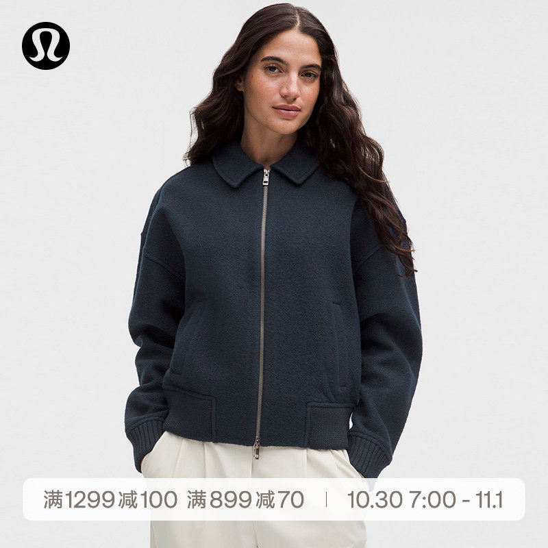 Wool-Blend 女士羊毛混纺翻领夹克丨lululemon丨LW3JK6S