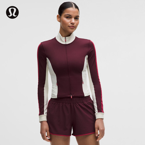 Striped 女士运动条纹修身剪裁夹克丨lululemon丨LW3JWWS