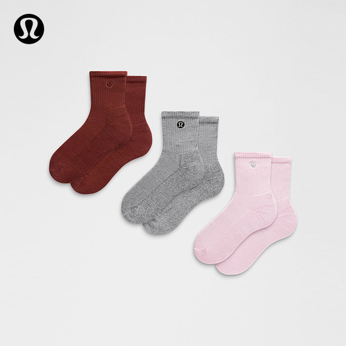 Daily Essential 短筒袜 *3 双装丨lululemon丨LU9CE5S
