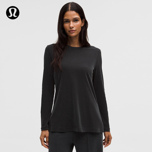 Ribbed Drapey Softstreme女士罗纹长袖上衣丨lululemon丨LW3JJJS