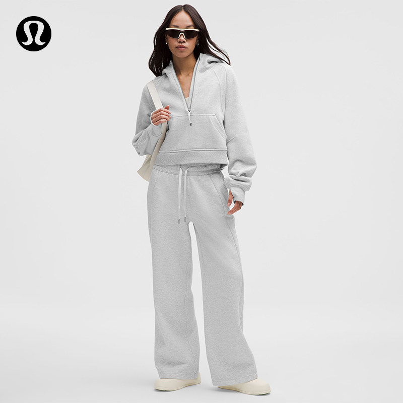 Scuba 女士中腰阔腿运动裤*拉绒*亚洲版型丨lululemon丨LW5GYUA