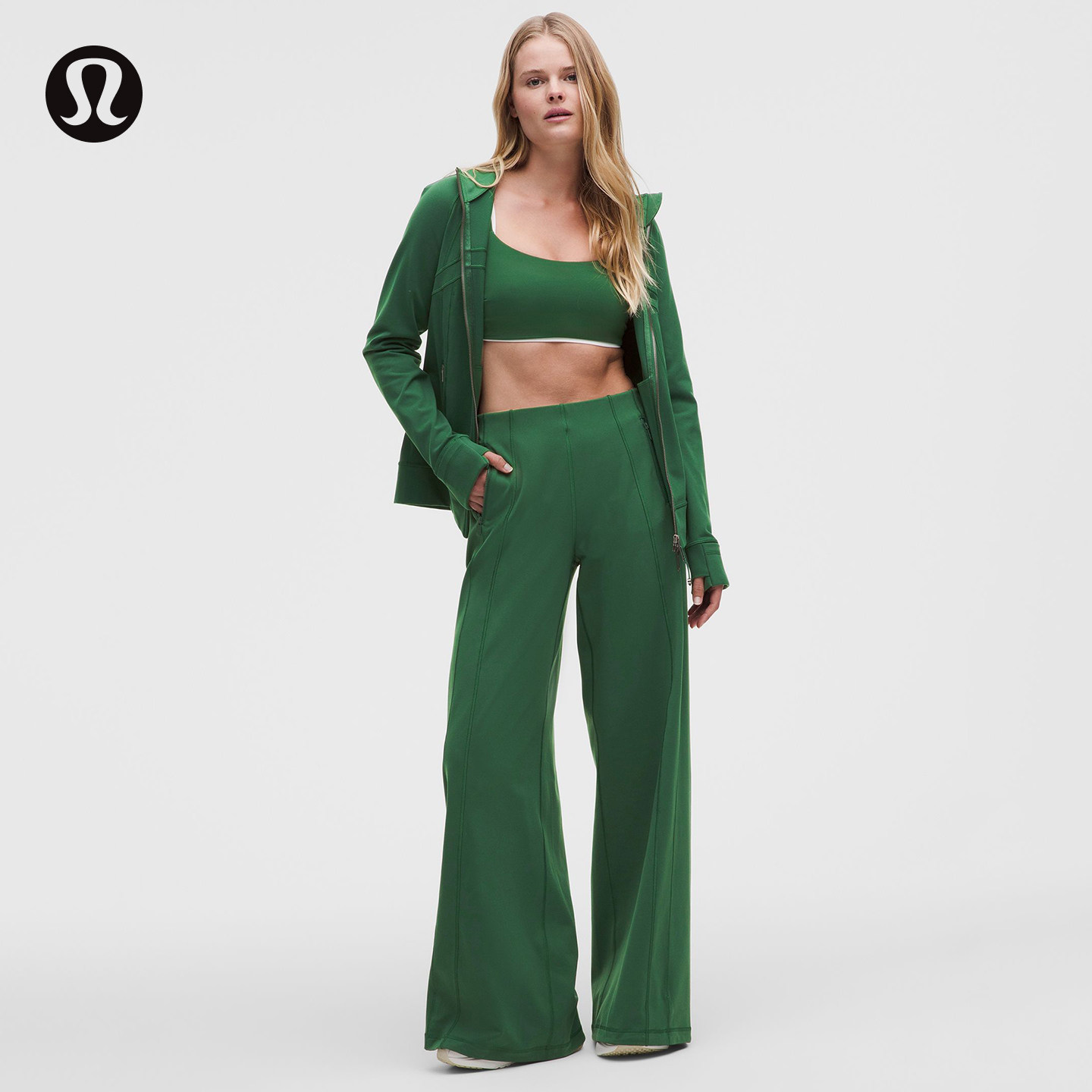 Define 女士高腰阔腿裤 *Luon™ *常规版型丨lululemon丨LW5HX4S图片