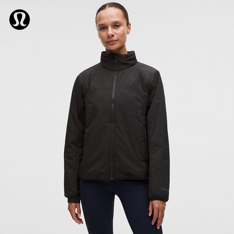Insulated女士跑步带夹层通风夹克 防风拒水丨lululemon丨LW4CMES