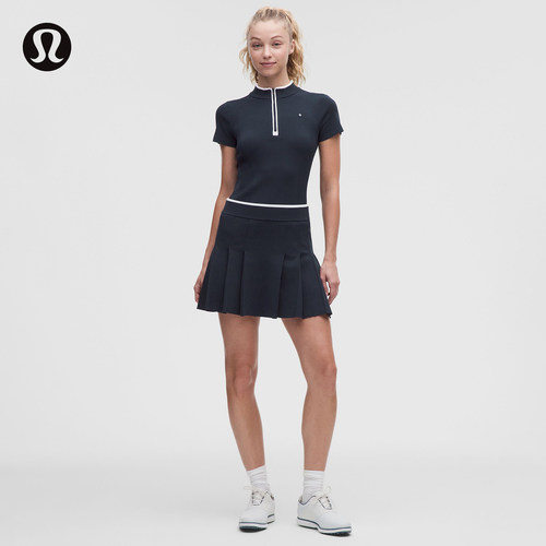 Knit 女士高尔夫针织中腰褶饰短裙丨lululemon丨LW8AU6S