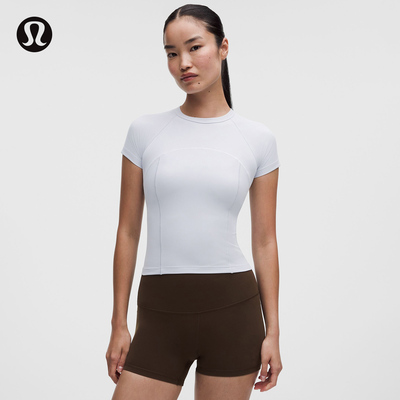 Ribbed Nulu 女士罗纹短袖 T 恤 速干芯吸丨lululemon丨LW3KTJS