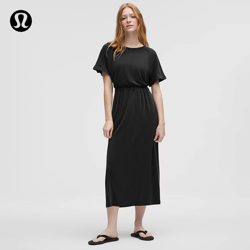 Open-Back女后侧开口腰部系带中长连衣裙 lululemon丨LW1FL6S