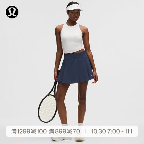 A-Line 女士侧边褶饰 A 字网球裙 速干芯吸丨lululemon丨LW8AS5S