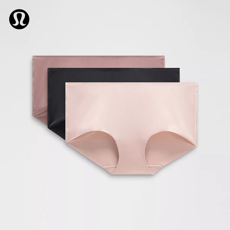 InvisiWear女士中腰平角内裤*3条 速干芯吸丨lululemon丨LW9DC6S