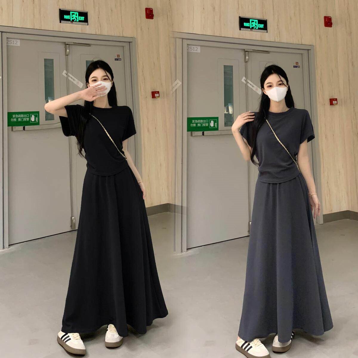 大码女装休闲套装裙胖mm