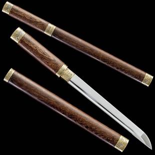 龙泉一体战术刀剑高锰钢冷兵器镇宅防身收藏未开刃工艺品带鞘车载