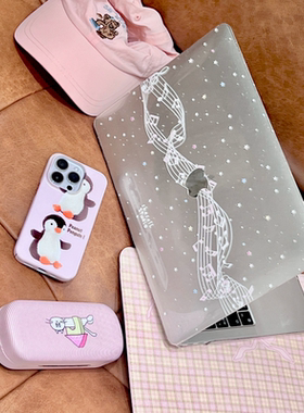 Shesell「音符」满天星Macbook保护壳air保护套13寸pro新款M3防划防刮14寸硬壳细闪超薄音乐系