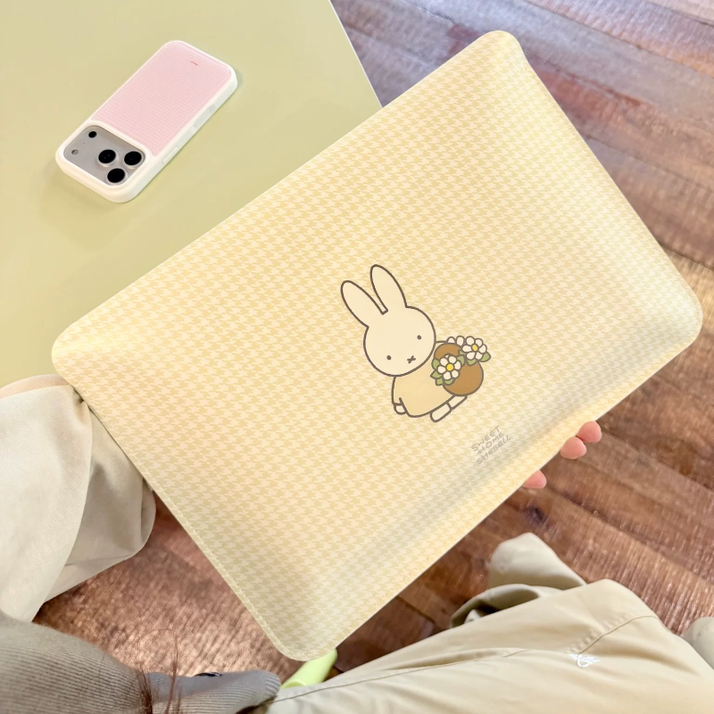 Shesell「奶油兔」轻薄Macbook内胆包磁吸搭扣电脑包双面皮革便携neo13寸