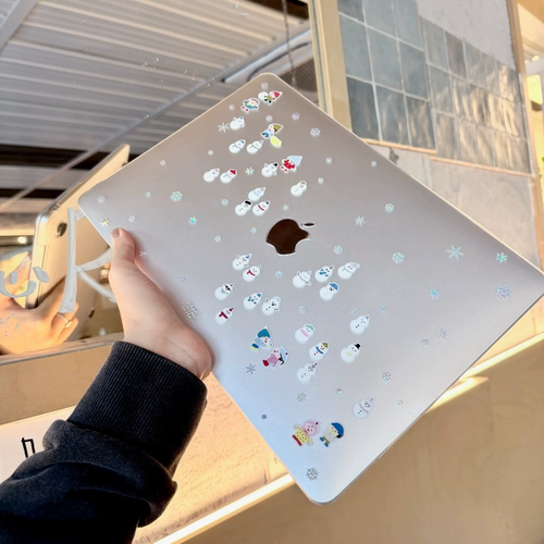 Shesell「堆雪人」镭射Macbook雾面保护壳13寸M5air防指纹pro硬壳14寸磨砂