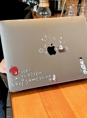 Shesell 「Crush雪人」印花磨砂保护壳MacBook13寸pro14寸air电脑壳保护套办公原创设计卡通插画M1M2新款防摔