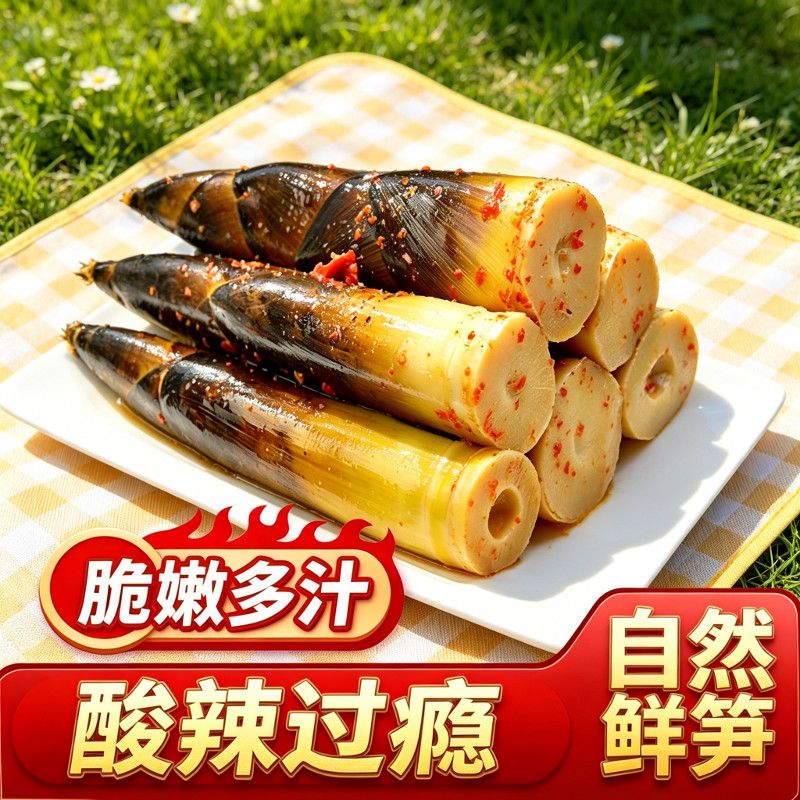 脆嫩手剥笋开袋即食笋尖香辣泡椒多口味可选