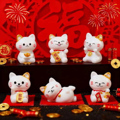 可爱招财猫萌粒微景观装饰品