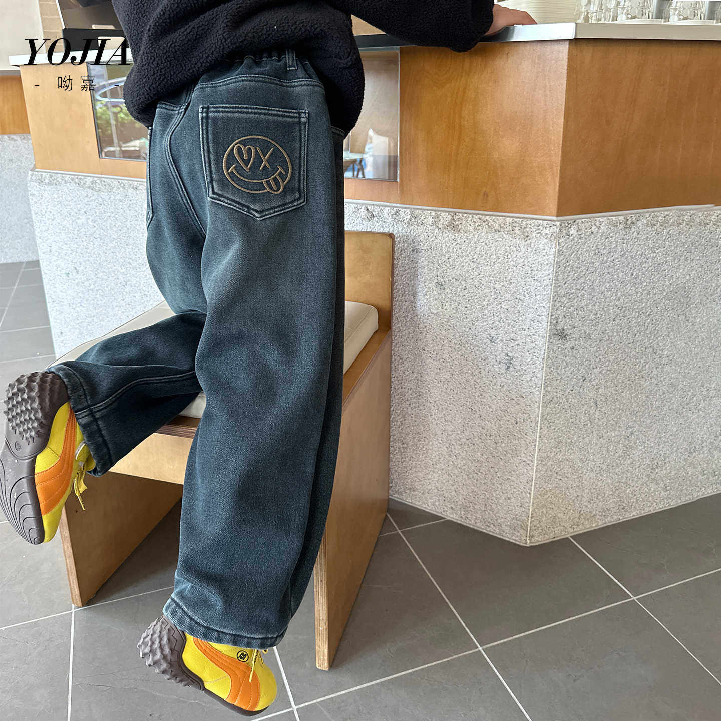 YOJIA女童加绒牛仔裤冬季2025新款韩版宽松女孩长裤加厚儿童裤子,童装/婴儿装/亲子装,儿童牛仔裤,淘宝优惠券,粉丝福利购,淘宝优惠卷