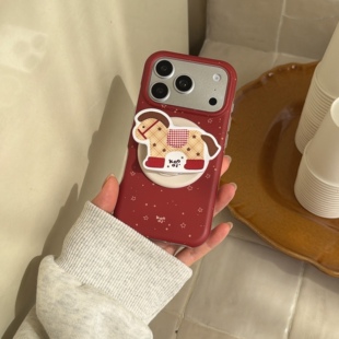 一家不会撞壳的店新款红磁吸马年手机壳适用苹果16pro百搭17air防摔iPhone15pm13P支撑架卡通可爱14max保护套