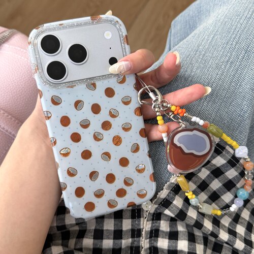 一家不会撞壳的店创意精美元气椰子波点手机壳适用苹果iphone17P16PRO14promax15P13百搭少女硅胶防摔保护套