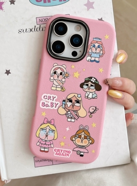 一家不会撞壳的店卡通动漫女孩手机壳适用华为苹果16pro萌翻好玩P80p手机壳iPhone15plusM70可爱14PM保护套13