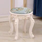 欧式 化妆凳简约现代白色梳妆台凳子椅子圆凳卧室梳妆凳美甲方凳