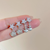 MEILAIFUREN高端定制夏日海星贝壳银针耳钉女海边度假风耳环耳饰