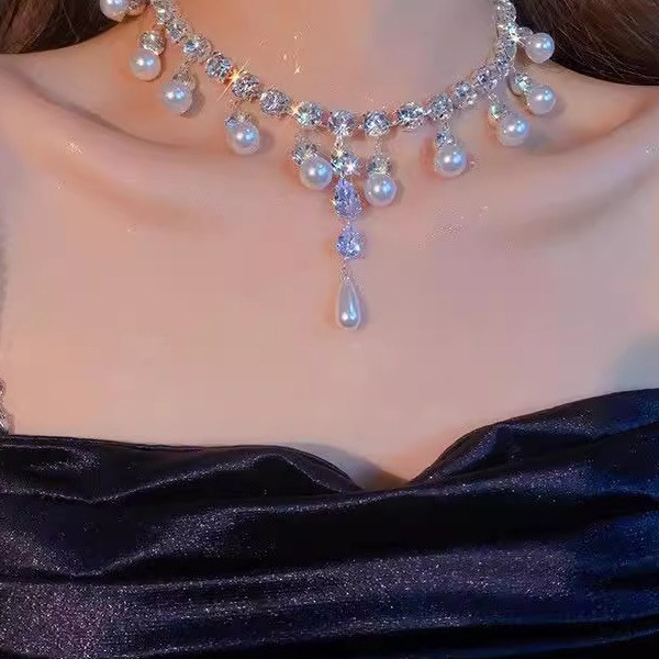颈链高级感新娘礼服配饰
