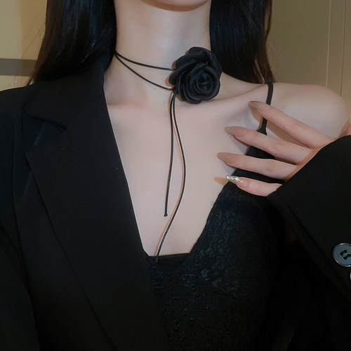 玫瑰花朵项链女款2025新款爆款