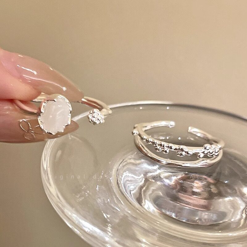 食指戒叠戴高级感指环