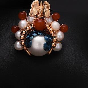 MEILAIFUREN 刀马旦京剧脸谱手工定制珍珠胸针高端定制国风胸花女