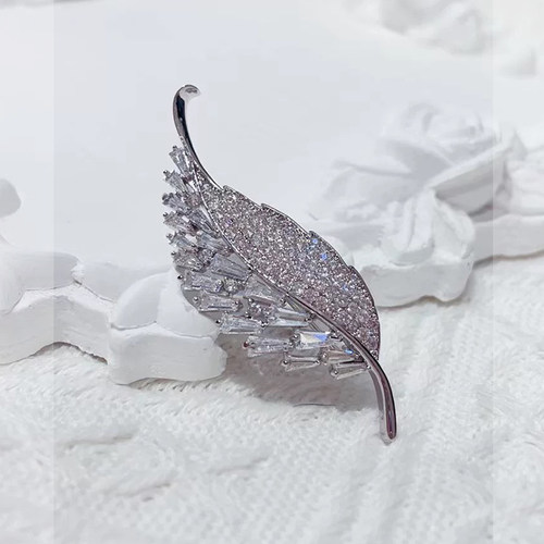 树叶胸针精致时尚西装胸花