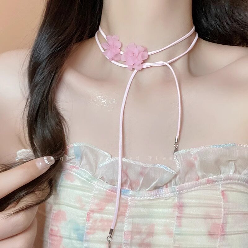 项链森系甜美氛围感锁骨链