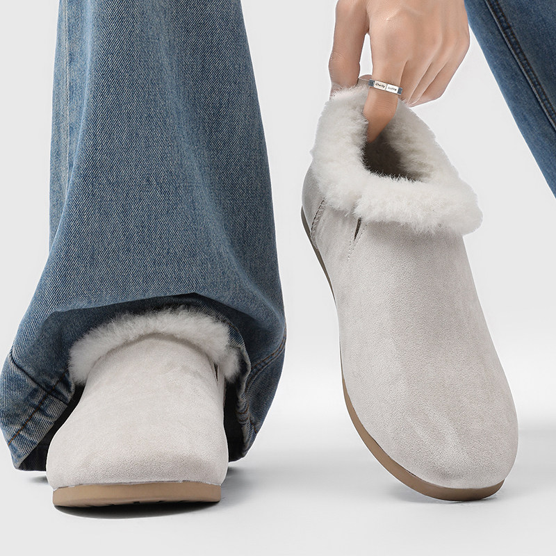 毛绒全包勃肯鞋保暖户外休闲棉鞋